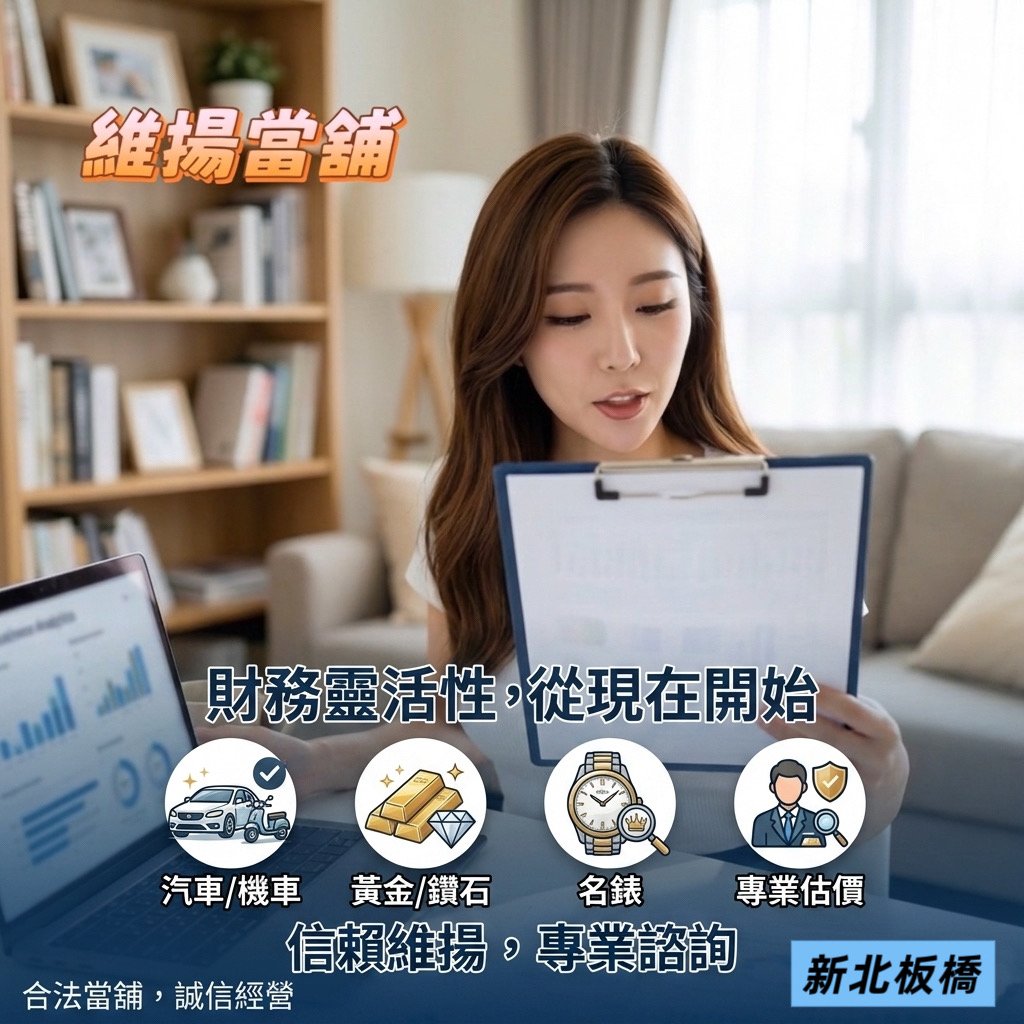 板橋汽機車借款推薦｜資金週轉不求人，選對合法當舖更安心